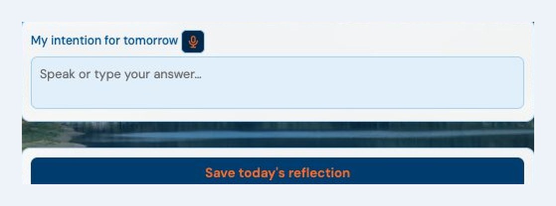 Tomorrow’s intention, and saving the day