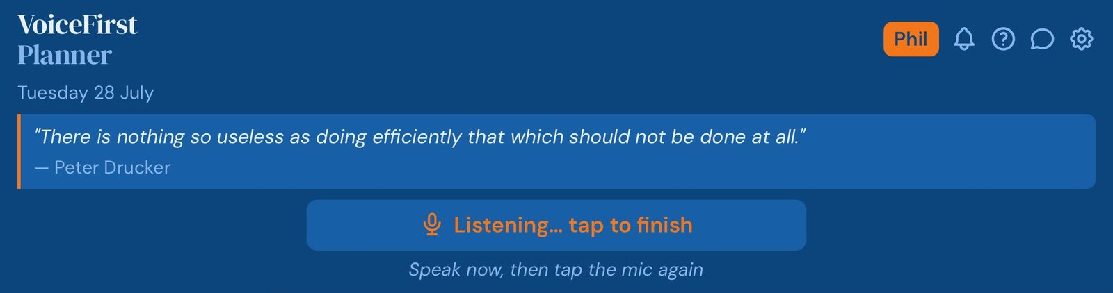 The mic mid-listen